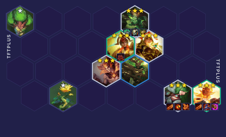 Đội hình Kayle Mặt Trời Thần Rừng Reroll TFT mùa 18